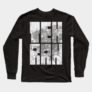 Tehran, Iran City Map Typography - Light Long Sleeve T-Shirt